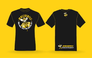 FREE T-shirt (Unique Limited edtion specially designed for this trainingweekend #BEEGENTLE Design)